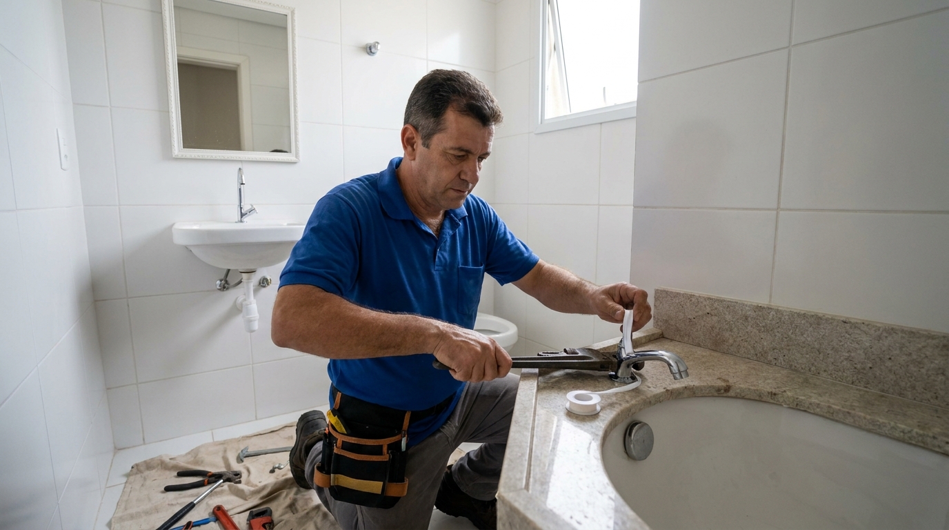 Instalação de torneira de cozinha em São Gonçalo‑RJ